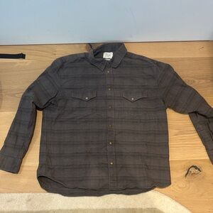 Billy Reid Charcoal Striped Shirt
